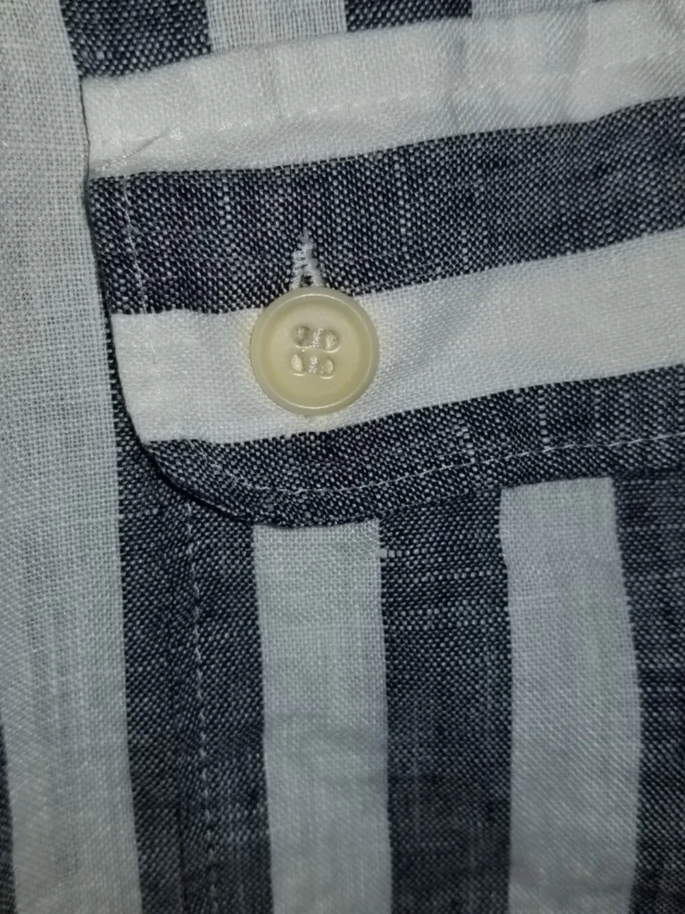 J. Crew Women’s Striped 100% Linen Button Down Shirt – Sz 6